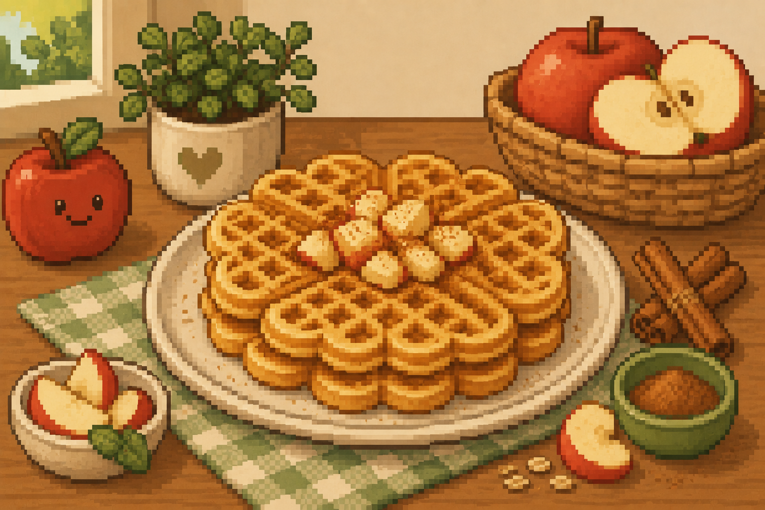 Apfel-Zimt-Waffeln